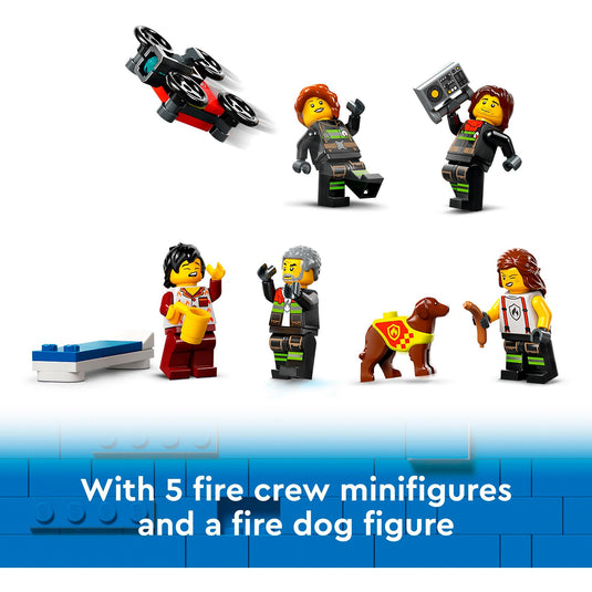 Lego city - brandweerkazerne en brandweerauto constructiespeelgoed (60414)