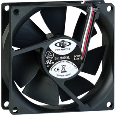 Inter-tech case fan 80 mm bulk case fan (zwart, 80 x 80 x 25 mm, 3-pins fan connector)