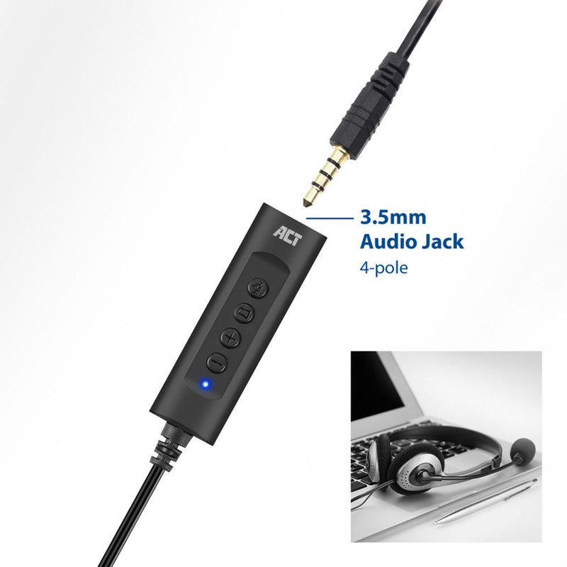 Load image into Gallery viewer, Act connectivity usb-a externe geluidskaart (zwart)
