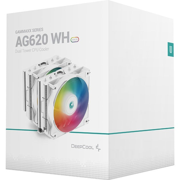 Load image into Gallery viewer, Deepcool ag620 wh argb cpu-koeler (wit, 4-pin pwm, rgb led)
