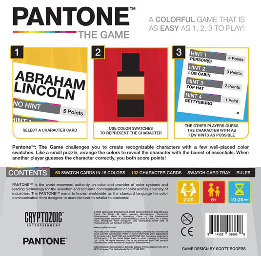 European player network pantone: the game kaartspel (engels, 2 - 20 spelers, 15 minuten, vanaf 8 jaar)