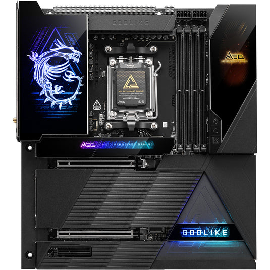 Msi meg x870e godlike socket am5 moederbord (5gb-lan, 10gb-lan, wlan, bt, sound, atx)