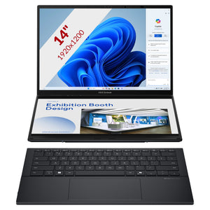 Asus zenbook duo ux8406ca-ql038w 14 copilot+ 2-in-1 laptop (grijs | ultra 7 255h | arc 140t | 32 gb | 1 tb ssd | oled | touch)