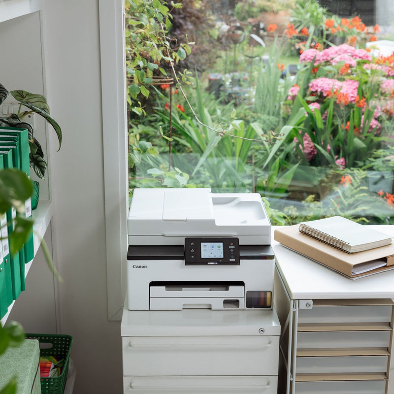 Afbeelding laden in galerijviewer, Canon maxify gx2051-kleureninkjetprinter met navulbare megatank all-in-one inkjetprinter met faxfunctie (wit, printen, kopiëren, scannen, faxen, wi-fi)
