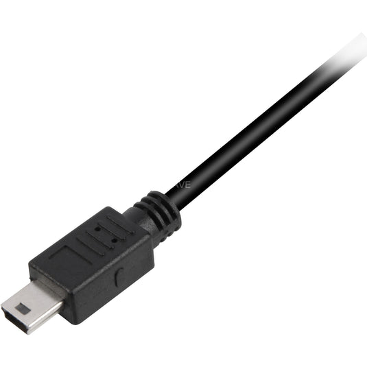 Sharkoon usb-a 2.0 > mini usb-b kabel (zwart, 1 meter, dubbele afscherming)