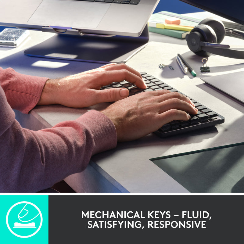 Load image into Gallery viewer, Logitech mx mechanical mini toetsenbord (zwart, us-international lay-out (qwerty), gl tactile, 80% (tkl), bluetooth)
