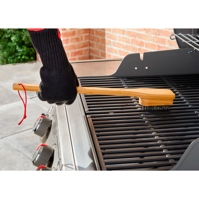 Load image into Gallery viewer, Weber reinigingsborstel - bamboe grillreinigingsborstel (45 cm)
