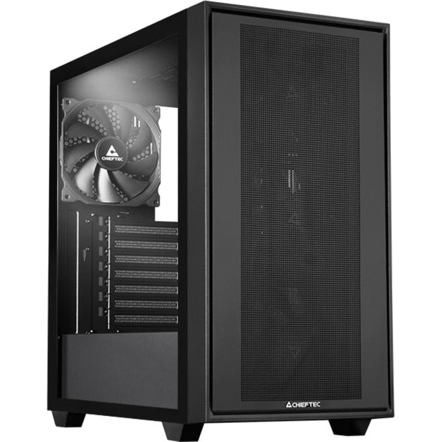 Load image into Gallery viewer, Chieftec night hunter midi tower behuizing (zwart | 2x usb-a | 1x usb-c | tempered glass)
