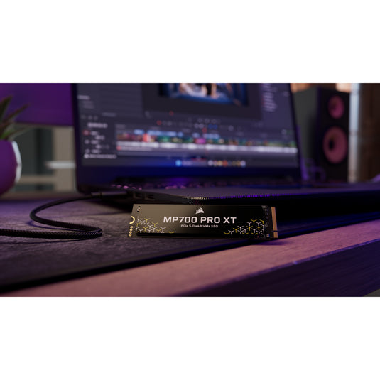 Corsair mp700 pro xt 1 tb ssd (zwart, pcie gen5 x4 nvme 2.0, m.2 2280, 3d tlc nand)