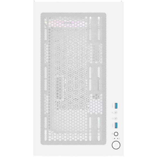 Thermaltake view 170 ws argb mini tower behuizing (wit houtkleur | 2x usb-a | rgb | tempered glass)