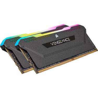 Corsair vengeance rgb pro sl 32 gb ddr4-3200 (2x 16 gb) werkgeheugen (zwart, cmh32gx4m2e3200c16, xmp 2.0)