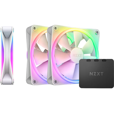 Nzxt f120 rgb duo case fans (wit, 3 stuks, 120 x 120 x 25 mm, pwm, incl. controller)