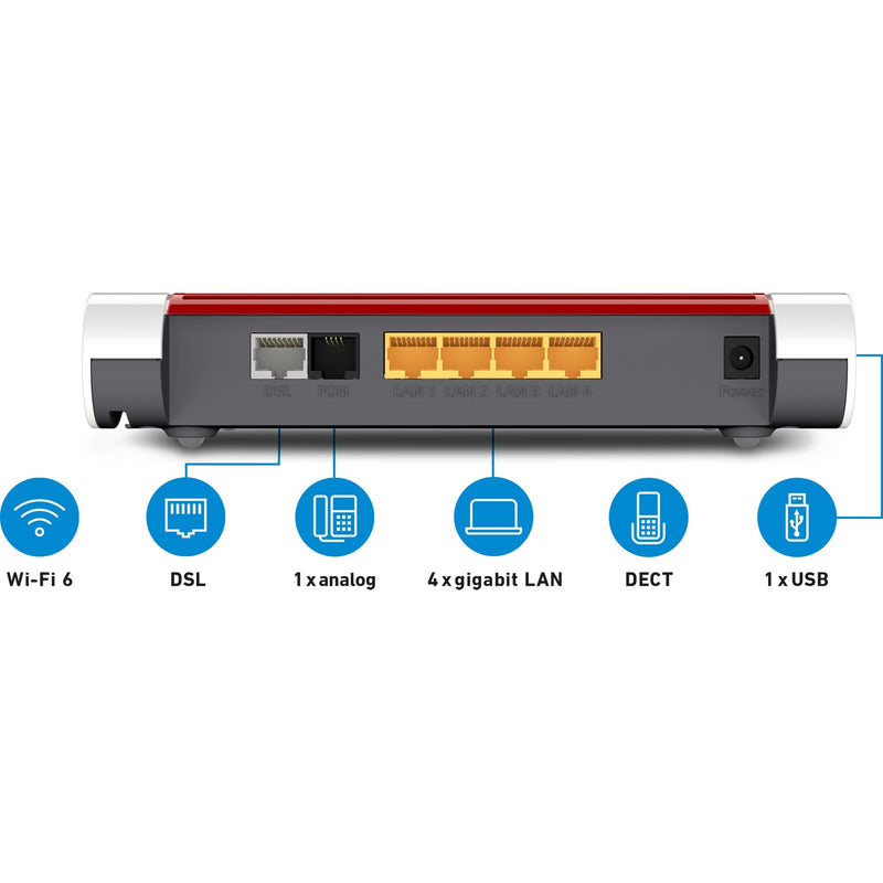 Load image into Gallery viewer, Fritz! box 7530 ax international router (wit rood, mesh wi-fi)
