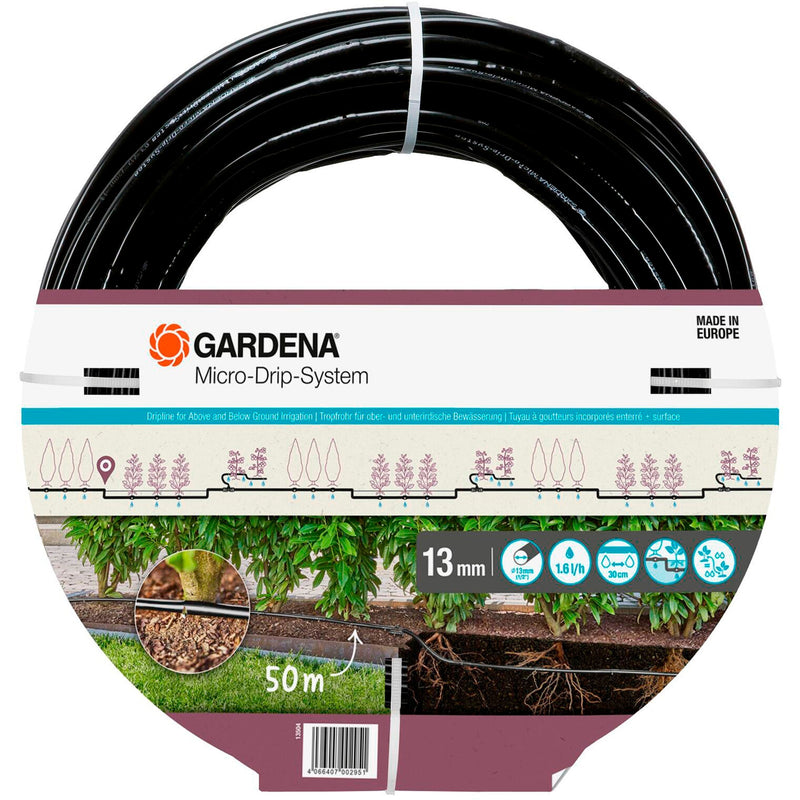Load image into Gallery viewer, Gardena druppelbuis voor struiken heggen (50 m) druppelaar (zwart)
