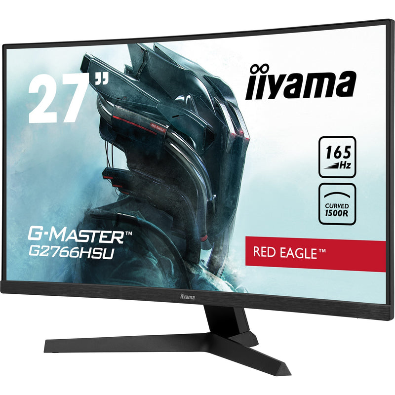 Load image into Gallery viewer, Iiyama g-master red eagle g2766hsu-b1 27 curved gaming monitor (zwart, 2x hdmi, displayport, 2x usb-a, usb-b, 165 hz)
