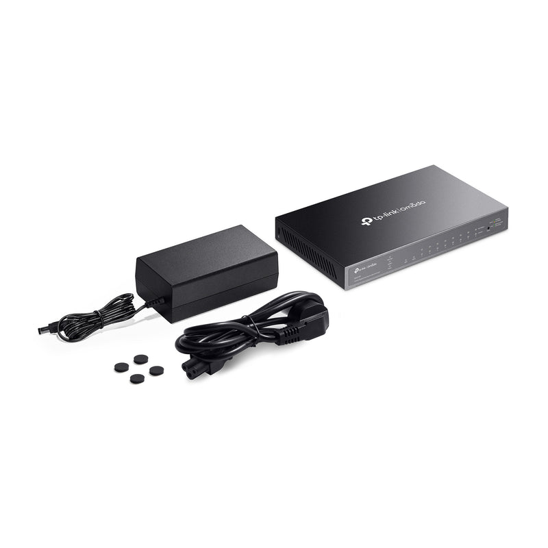 Afbeelding laden in galerijviewer, Tp-link omada sg2210p 10-poorts gigabit smart switch (zwart, 8x poe+, 2x gigabit sfp)
