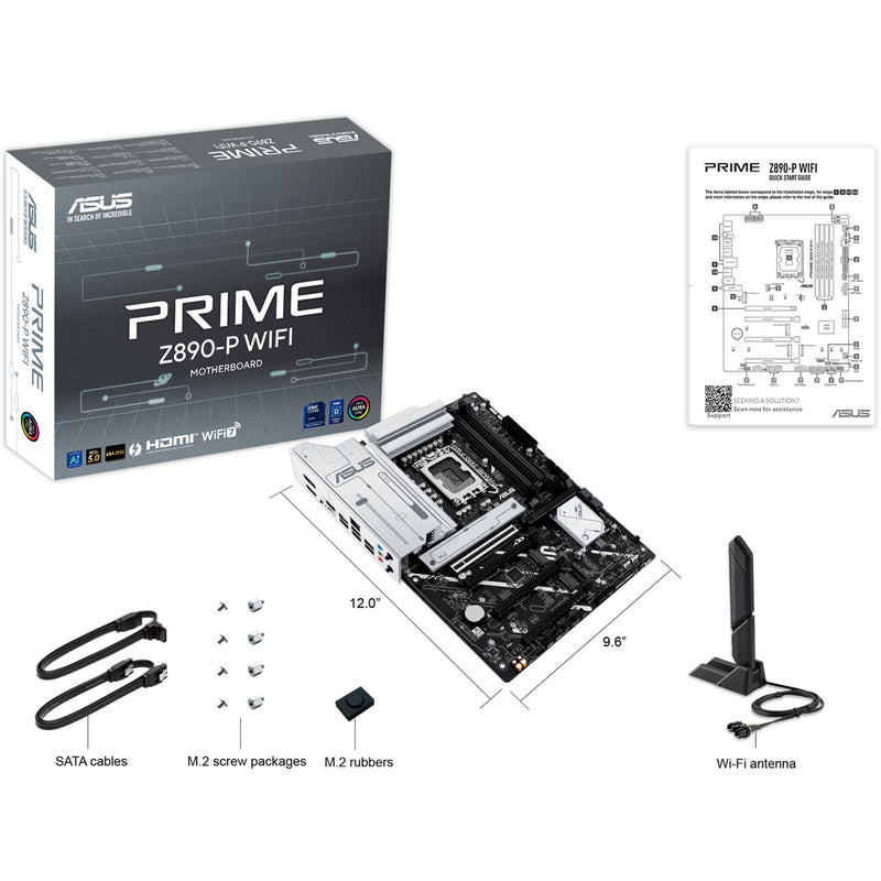 Load image into Gallery viewer, Asus prime z890-p wifi socket 1851 moederbord (raid, 2.5gb-lan, wi-fi 7, bt, sound, atx)
