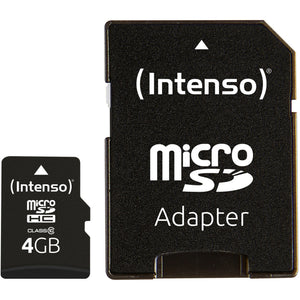 Intenso microsdhc 4gb class 10 geheugenkaart (incl. sd adapter)