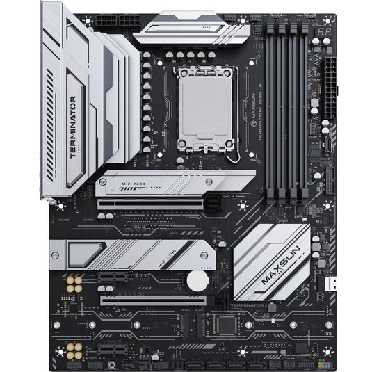 Maxsun ms-terminator z890-a socket 1851 moederbord (zwart, raid, 2.5 gb-lan, sound, atx)