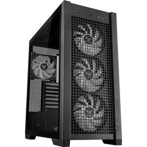 Asus tuf gaming gt302 argb midi tower behuizing (zwart | 2x usb-a | 1x usb-c | rgb | tempered glass)