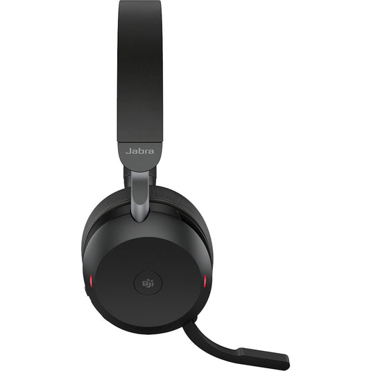 Jabra evolve2 75 on-ear headset (zwart, link380a, microsoft teams)