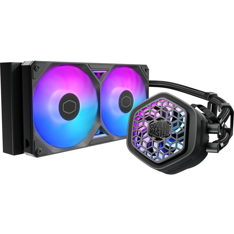 Load image into Gallery viewer, Cooler master masterliquid 240 atmos ii vrm fan argb waterkoeling (zwart)
