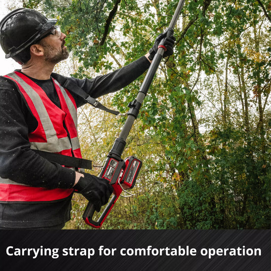 Einhell professional accu telescopische kettingzaag gp-lc 18 20 li t bl-solo (rood zwart, accu en oplader niet inbegrepen)