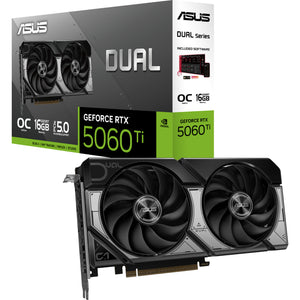 Asus dual geforce rtx 5060 ti oc 16g grafische kaart (zwart, dlss 4, 3x displayport, 1x hdmi 2.1)