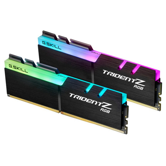 G.skill 32 gb ddr4-3200 (2x 16 gb) kit werkgeheugen (zwart, f4-3200c16d-32gtzr, trident z rgb, xmp)