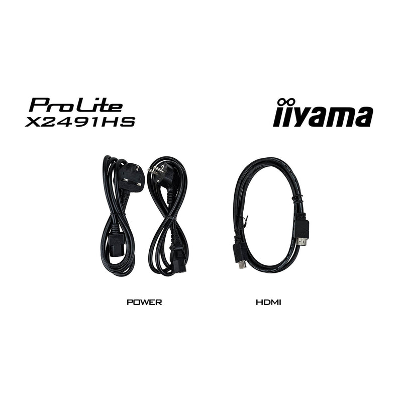 Load image into Gallery viewer, Iiyama prolite x2491hs-b1 23.8 monitor (zwart, 120 hz, hdmi, displayport, audio)
