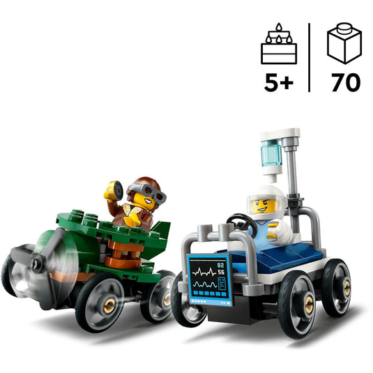 Lego city - raceautopakket: vliegtuig vs. ziekenhuisbed constructiespeelgoed (60459 | zeepkistenraceset)