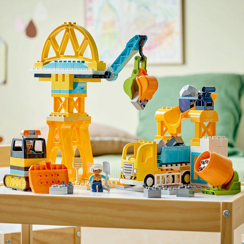 Load image into Gallery viewer, Lego duplo 10476 3-in-1 bouwplaats en voertuigen
