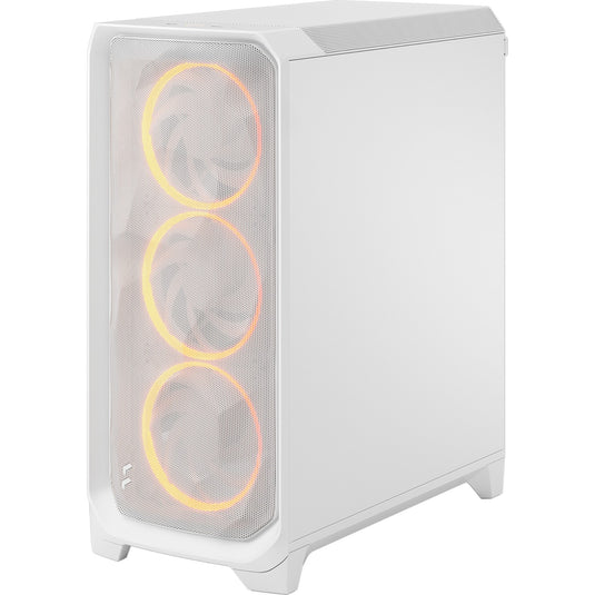 Fractal design meshify 3 rgb midi tower behuizing (wit | 2x usb-a | 1x usb-c | rgb | tempered glass)
