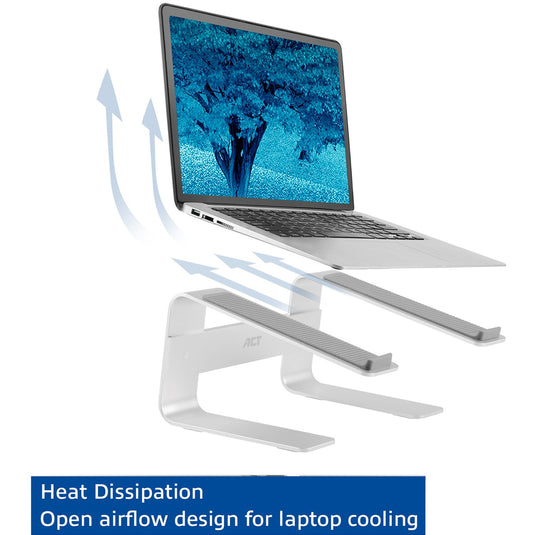 Act connectivity laptopstandaard aluminium (aluminium)