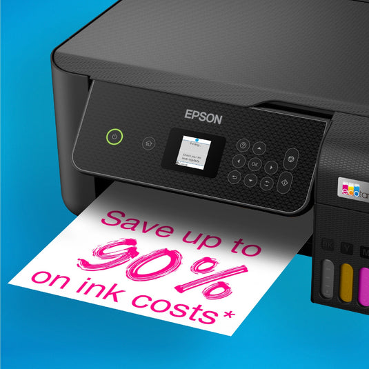 Epson ecotank et-2870 a4 multifunctionele wi-fi-printer met inkttank all-in-one inkjetprinter (zwart, scannen, kopiëren, inclusief tot 3 jaar inkt)