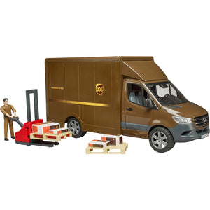 Bruder mb sprinter ups met chauffeur en toebehoren modelvoertuig (02678)