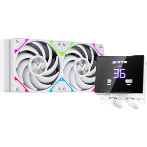 Xyz pc gear hydrotemp aio 240 waterkoeling (wit, argb, pwm)
