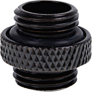 Alphacool eiszapfen double nippel g1 4 outer thread to g1 4 outer thread verbinding (zwart, voor zachte slangen (pvc, silicone, neopreen))