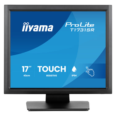 Iiyama prolite t1731sr-b2s 17 touchscreen monitor (zwart, vga, hdmi, displayport, audio, touch)