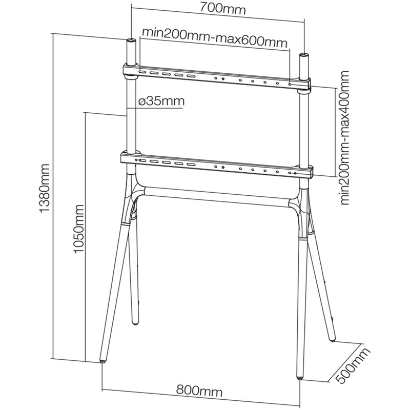 Load image into Gallery viewer, Neomounts nm-m1000black flatscreen meubel tv-vloerstandaard (zwart)
