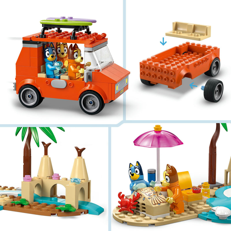 Afbeelding laden in galerijviewer, Lego bluey - bluey's autorit naar het strand constructiespeelgoed (11202)
