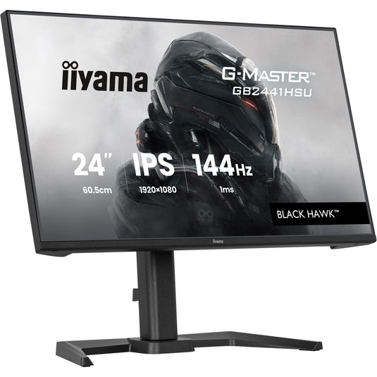 Iiyama g-master black hawk gb2441hsu-b1 23.8 gaming monitor (zwart, hdmi, displayport, 2x usb-a, usb-b, 144 hz)