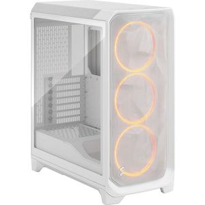 Fractal design meshify 3 rgb midi tower behuizing (wit | 2x usb-a | 1x usb-c | rgb | tempered glass)