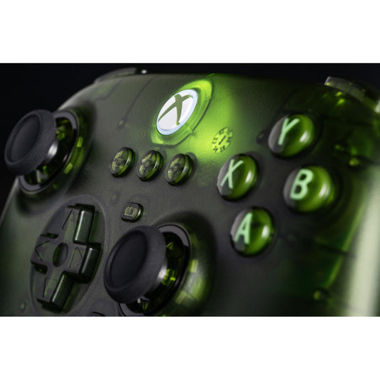 8bitdo ultimate 3-mode controller voor xbox (groen transparant, xbox series x|s, xbox one, pc, bluetooth usb-c 2.4 ghz )