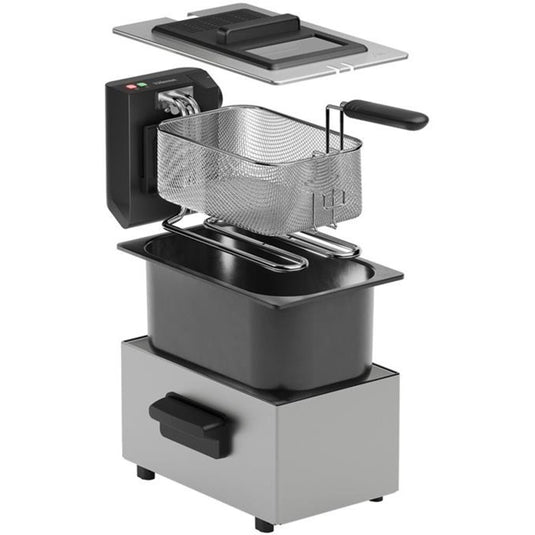 Tristar fr-9338 friteuse frituurpan (roestvrij staal, 3 liter)