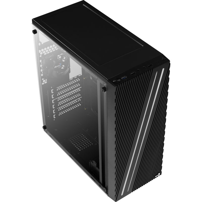 Load image into Gallery viewer, Aerocool streak midi tower behuizing (zwart | 3x usb-a | rgb | window)
