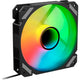 Sharkoon shark mirror rgb pwm case fan (zwart, 120 x 120 x 25 mm)