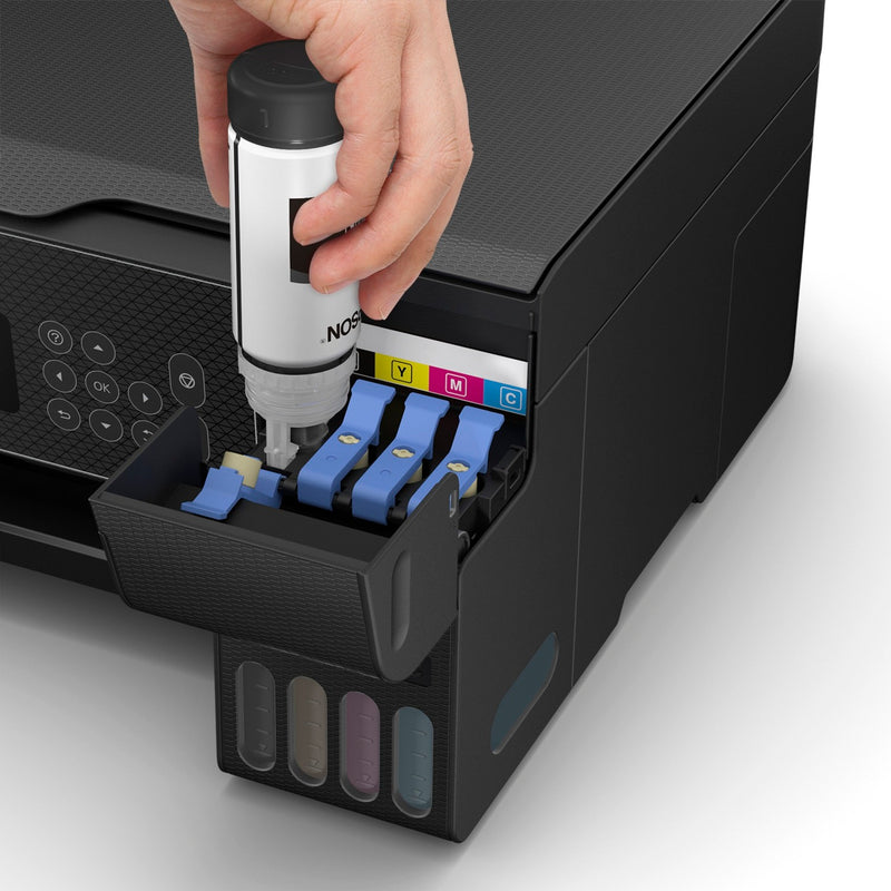Load image into Gallery viewer, Epson ecotank et-2870 a4 multifunctionele wi-fi-printer met inkttank all-in-one inkjetprinter (zwart, scannen, kopiëren, inclusief tot 3 jaar inkt)
