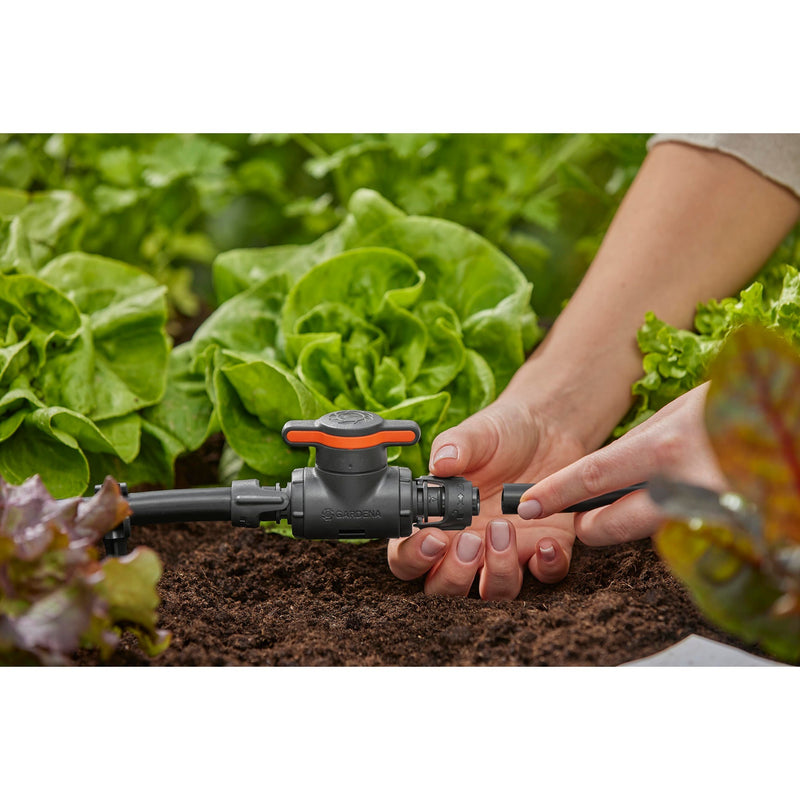 Load image into Gallery viewer, Gardena micro-drip-system afsluit- en reguleerventiel 13 mm (1 2 ) (grijs oranje)
