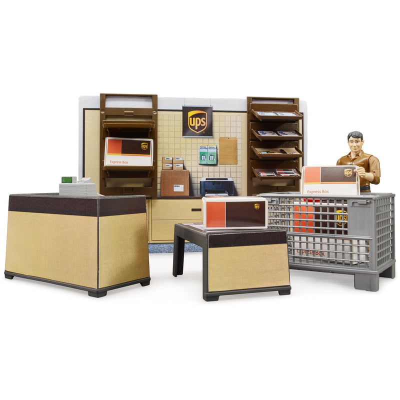Load image into Gallery viewer, Bruder bworld ups parcel shop speelfiguur (62250)

